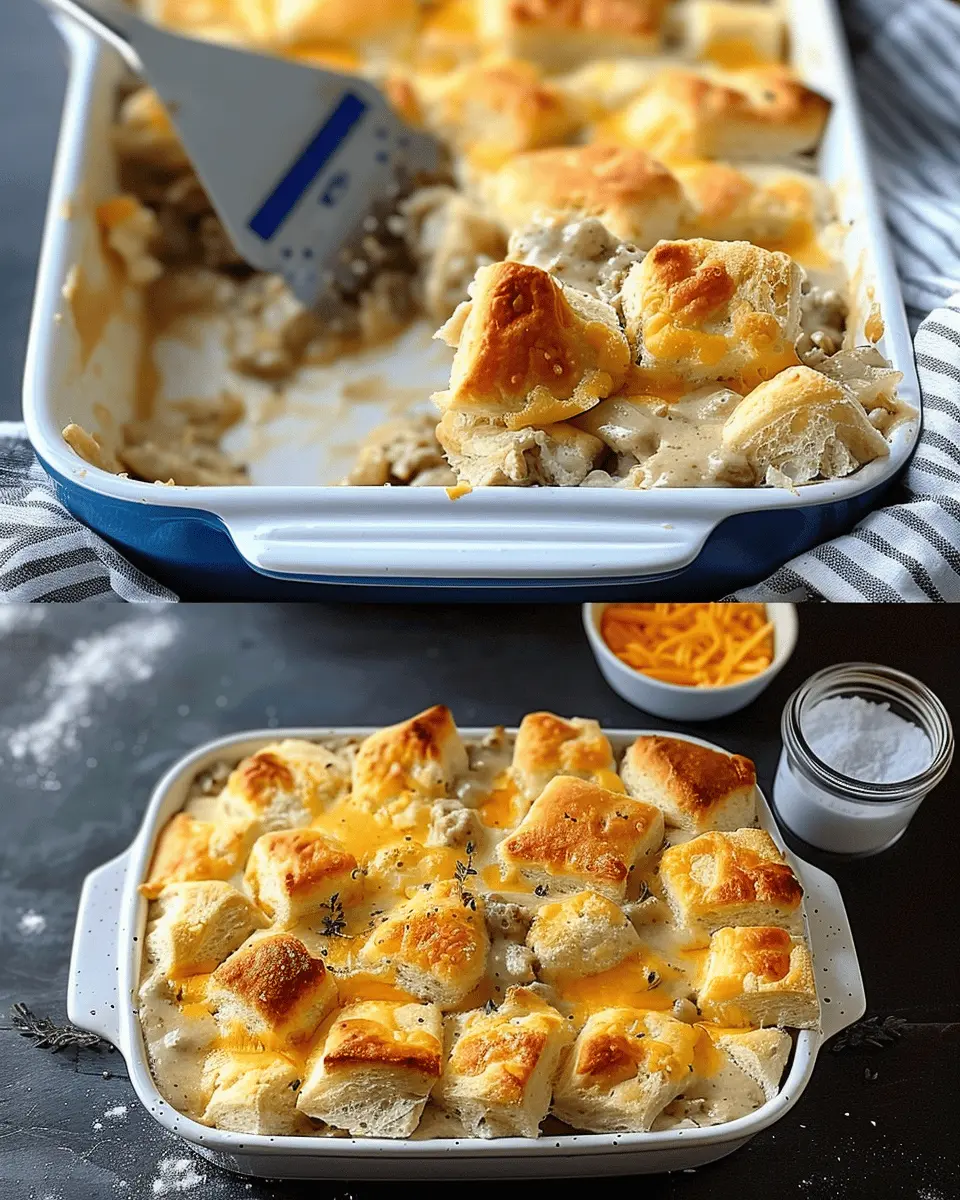 Lazy Biscuits and Gravy Breakfast Casserole: Easy Comfort Food Delight