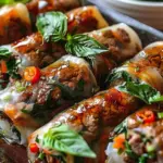 Thai Basil Beef Rolls