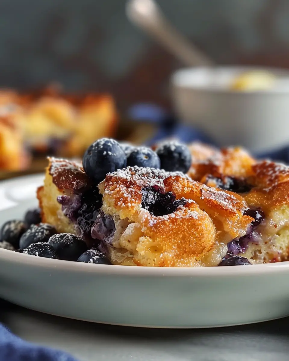Blueberry Lemon French Toast Casserole: Easy Overnight Delight