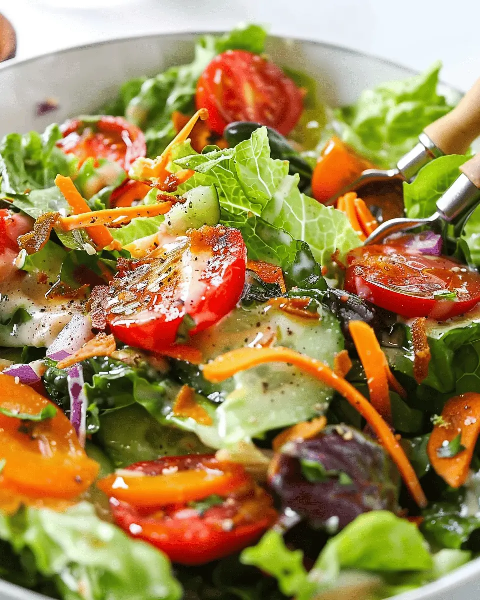 Classic House Salad: The Best Turkey Bacon & Chicken Ham Twist