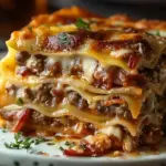 Parmesan Garlic Bacon Cheeseburger Lasagna Recipe