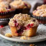 Leftover Cranberry Sauce Coffee Cake Muffins