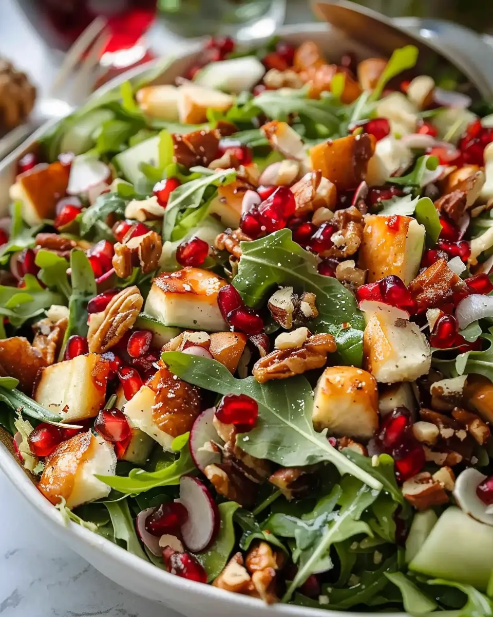 Winter Christmas Salad: Best Holiday Recipe with Turkey Bacon and Chicken Ham