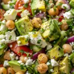 Chickpea Feta Avocado Salad
