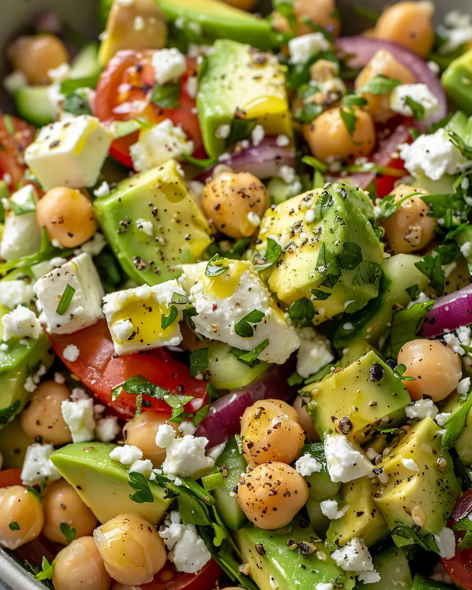 Chickpea Feta Avocado Salad: The Best Refreshing Summer Recipe