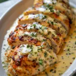 Baked Caesar Chicken with Creamy Parmesan Sauce