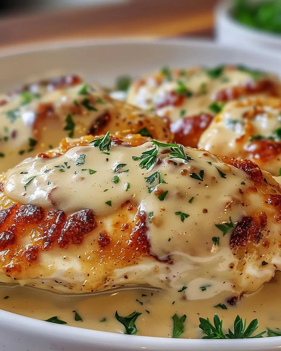 Creamy Jack Cheese Chicken Delight with Turkey Bacon Twist