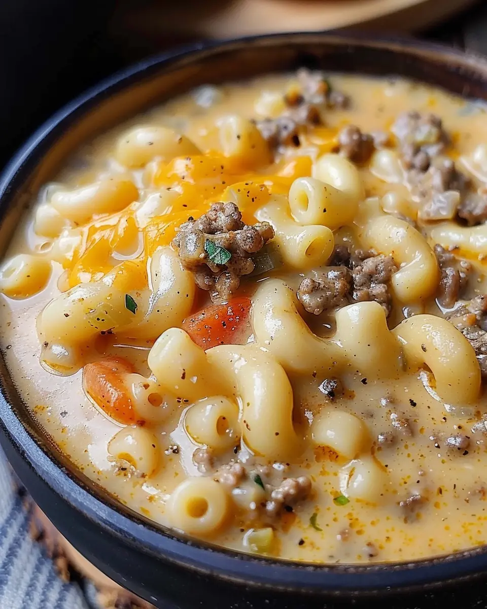 Cheeseburger Macaroni Soup: The Best Comfort Food Recipe