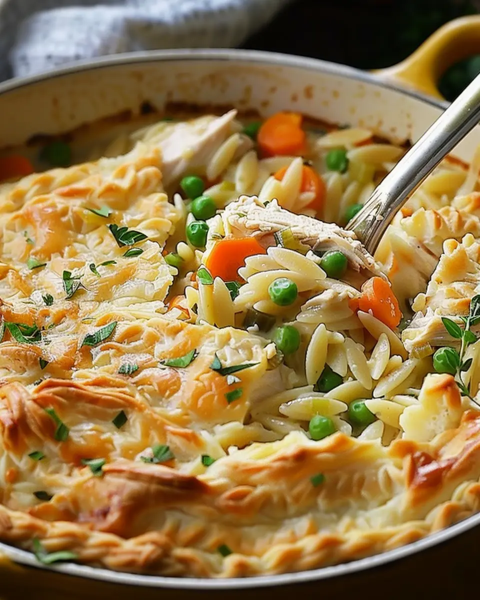Cozy Chicken Pot Pie Orzo: A Comforting Twist on Tradition