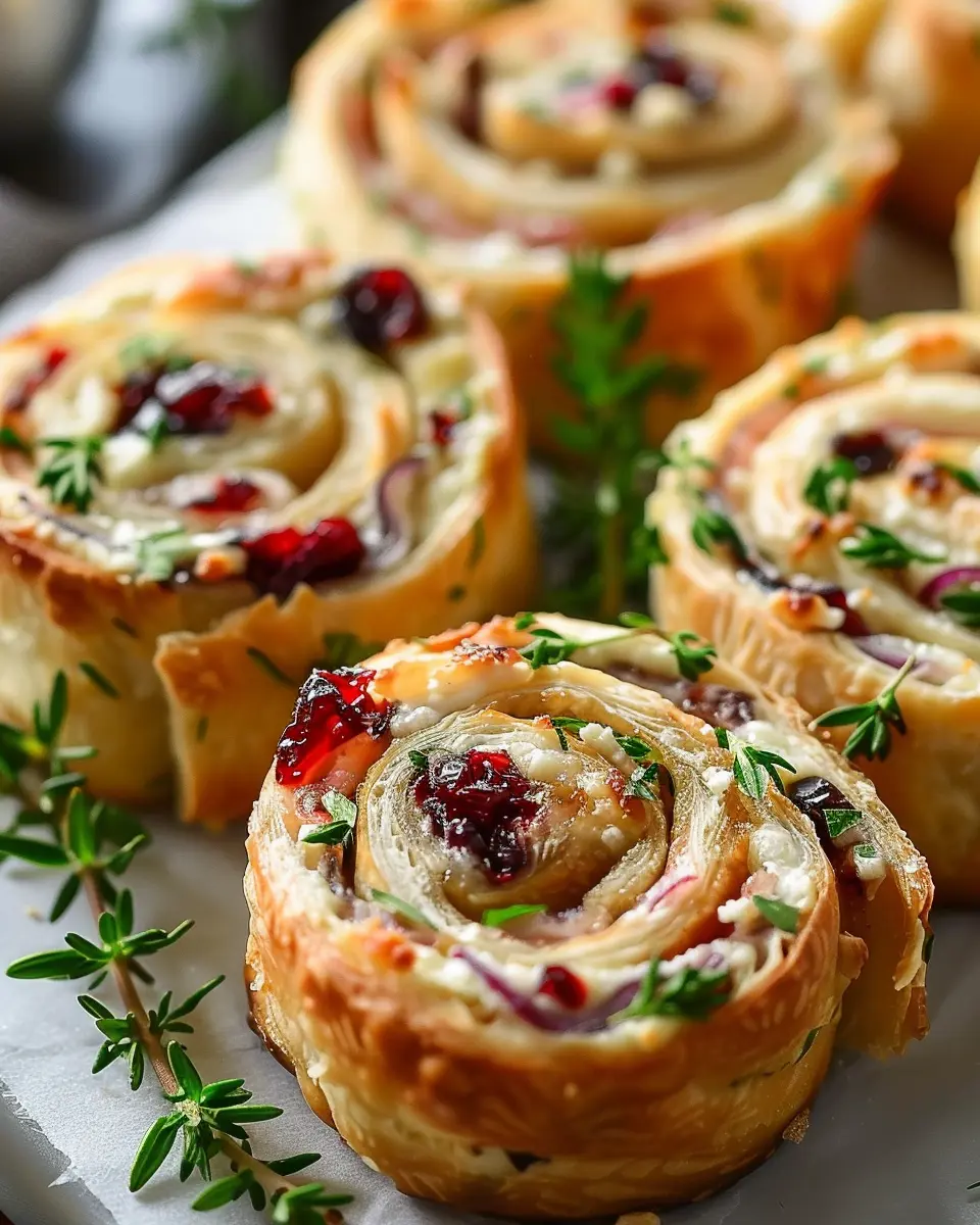 Easy Christmas Cranberry Feta Pinwheels: A Festive Party Delight