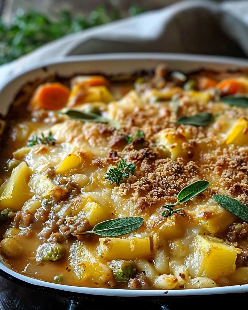 Amish Harvest Casserole: A Cozy, Easy Delight with Turkey Bacon