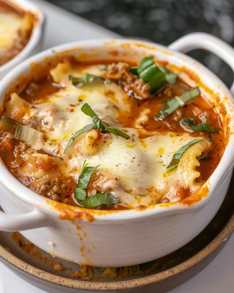 Crockpot Lasagna Soup: Easy Comfort Food with Turkey Bacon and Chicken Ham