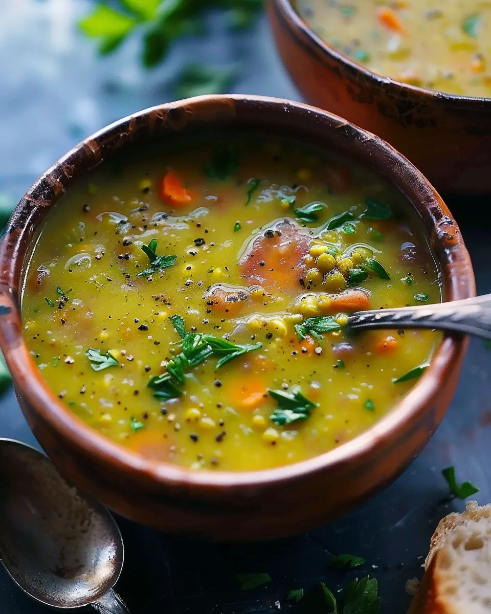 Split Pea Soup Recipe: Best Comfort Dish with Turkey Bacon &amp; Chicken Ham