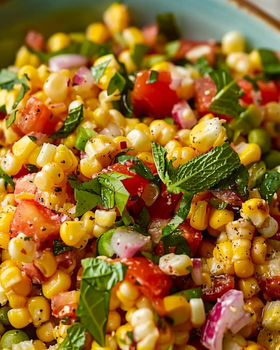 Corn Salad: The Best Easy Recipe with Turkey Bacon and Chicken Ham