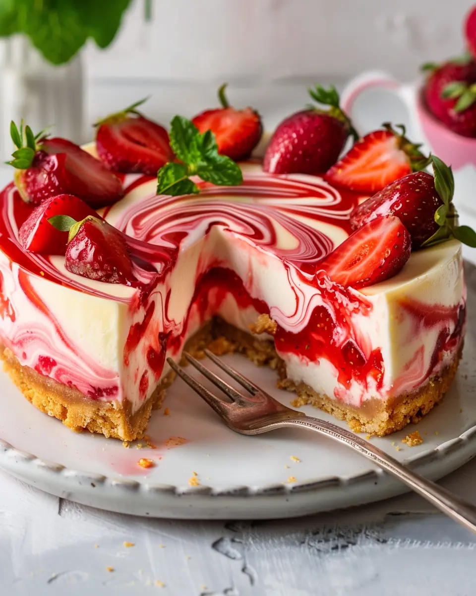 Strawberry Swirl Cheesecake Recipe: The Best Indulgent Treat