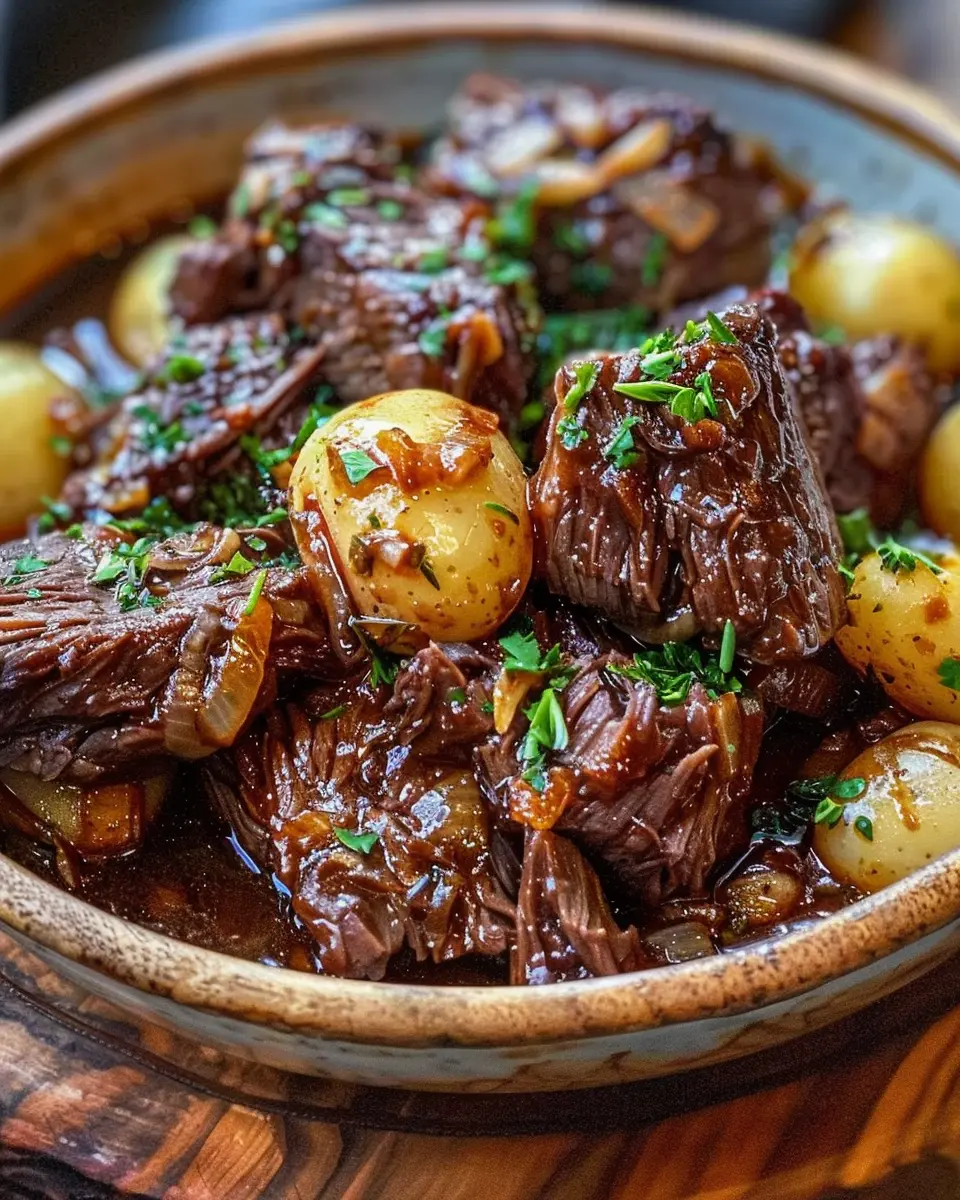 Slow Cooker Garlic Butter Beef with Potatoes: A Cozy Indulgence