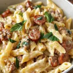 Tuscan Sausage Pasta in Creamy Sauce