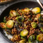 Ground Beef and Brussels Sprouts