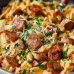 Creamy Chicken Sausage Orzo