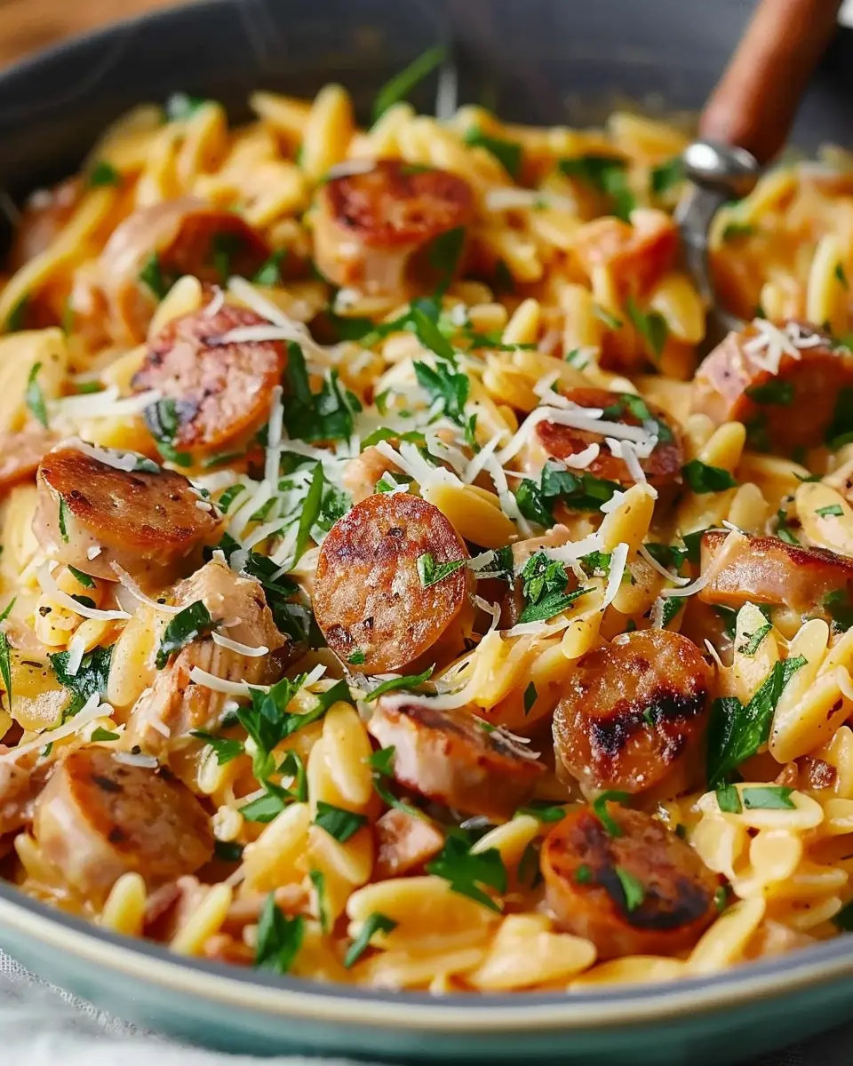 Creamy Chicken Sausage Orzo: Easy Comfort Food to Savor