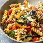 Roasted Veggie Pasta with Feta
